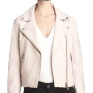 Express Pink Vegan Leather Moto Jacket Size Small NWT